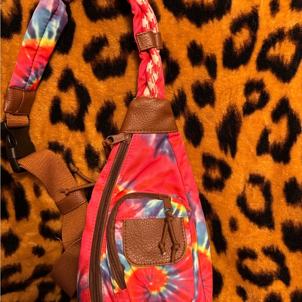 Colorful Tie-Dye Sling Bag